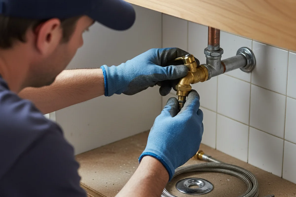 Shutoff valve and fitting work during Emergency Plumbing in Mount Airy